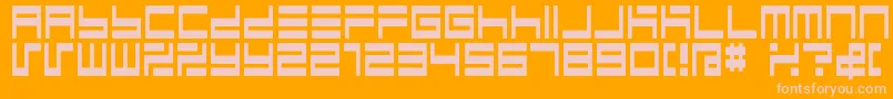 フォントBmmaa – オレンジの背景にピンクのフォント