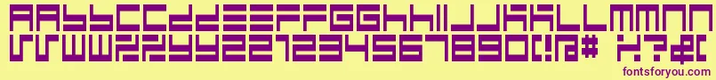 Bmmaa Font – Purple Fonts on Yellow Background