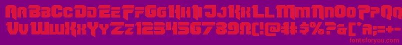 Omegaforceexpand11 Font – Red Fonts on Purple Background