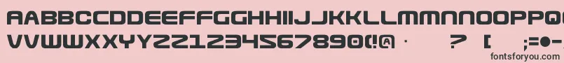 フォントUsuzi – ピンクの背景に黒い文字