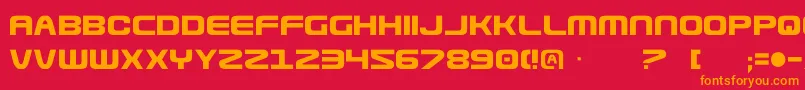 Usuzi Font – Orange Fonts on Red Background