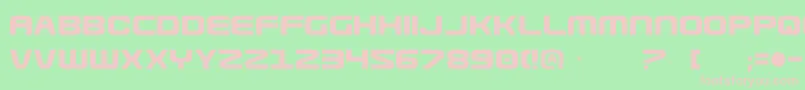 Usuzi-Schriftart – Rosa Schriften auf grünem Hintergrund