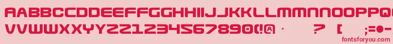 フォントUsuzi – ピンクの背景に赤い文字