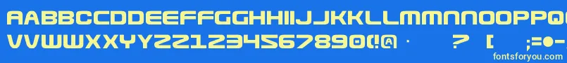 フォントUsuzi – 黄色の文字、青い背景