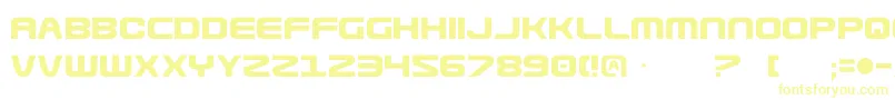 フォントUsuzi – 白い背景に黄色の文字