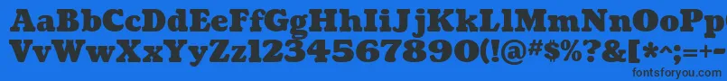 CoustardBlack Font – Black Fonts on Blue Background