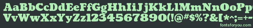 CoustardBlack Font – Green Fonts on Black Background
