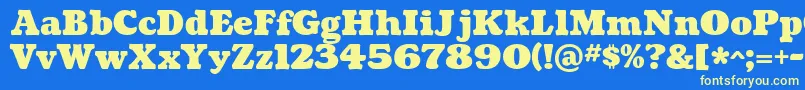 CoustardBlack Font – Yellow Fonts on Blue Background