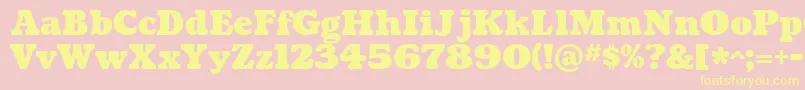 CoustardBlack Font – Yellow Fonts on Pink Background