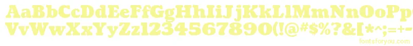 CoustardBlack Font – Yellow Fonts on White Background