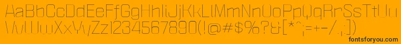 PoliticaXtLight Font – Black Fonts on Orange Background