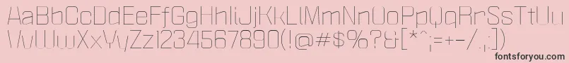 PoliticaXtLight Font – Black Fonts on Pink Background