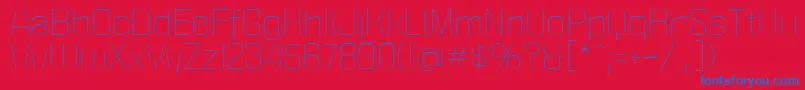 PoliticaXtLight Font – Blue Fonts on Red Background