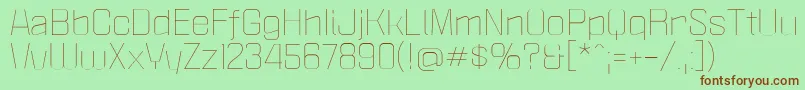 PoliticaXtLight Font – Brown Fonts on Green Background