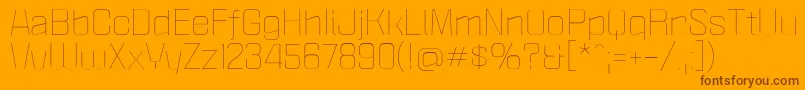 PoliticaXtLight Font – Brown Fonts on Orange Background