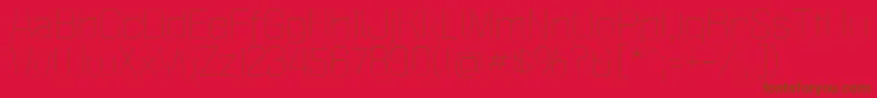 PoliticaXtLight-Schriftart – Braune Schriften auf rotem Hintergrund