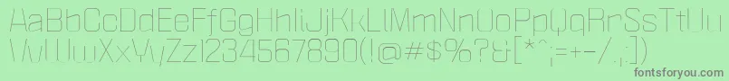 PoliticaXtLight Font – Gray Fonts on Green Background