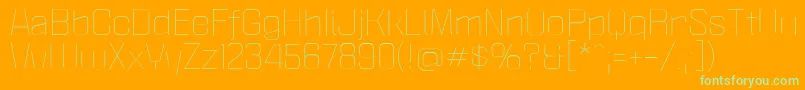 フォントPoliticaXtLight – オレンジの背景に緑のフォント