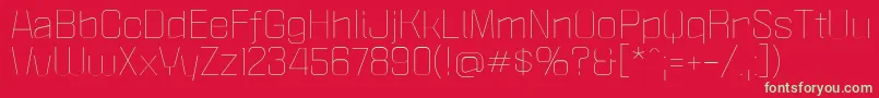 PoliticaXtLight Font – Green Fonts on Red Background