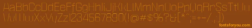 PoliticaXtLight Font – Orange Fonts on Brown Background