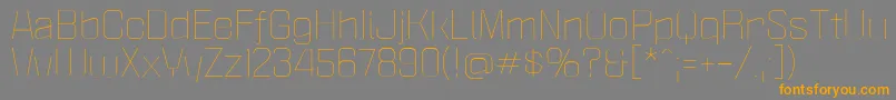 PoliticaXtLight Font – Orange Fonts on Gray Background