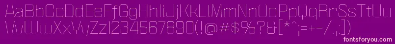 PoliticaXtLight Font – Pink Fonts on Purple Background