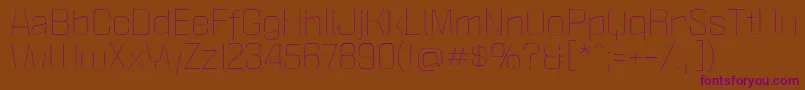 PoliticaXtLight Font – Purple Fonts on Brown Background