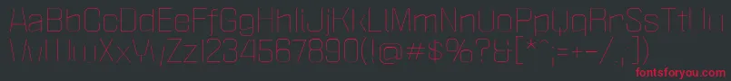PoliticaXtLight Font – Red Fonts on Black Background