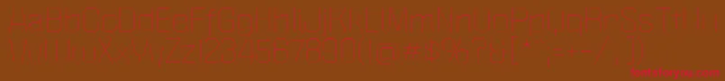 PoliticaXtLight Font – Red Fonts on Brown Background