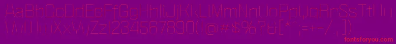 フォントPoliticaXtLight – 紫の背景に赤い文字