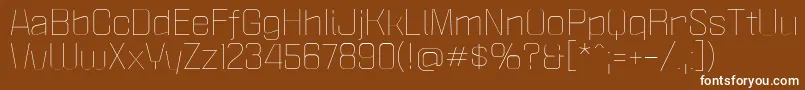 PoliticaXtLight Font – White Fonts on Brown Background