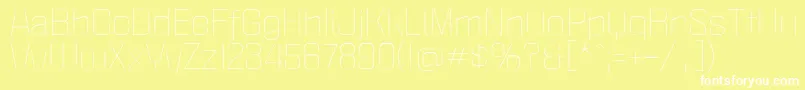 PoliticaXtLight Font – White Fonts on Yellow Background