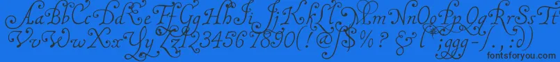 Malatnu Font – Black Fonts on Blue Background