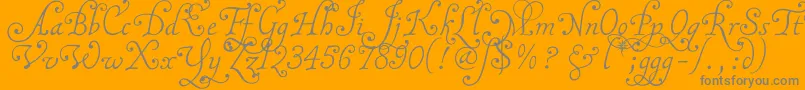 Malatnu Font – Gray Fonts on Orange Background