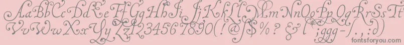 Malatnu-Schriftart – Graue Schriften auf rosa Hintergrund