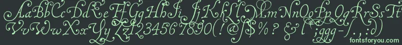 Malatnu Font – Green Fonts on Black Background