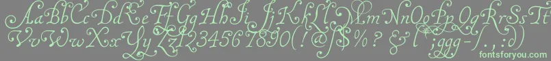 Malatnu Font – Green Fonts on Gray Background