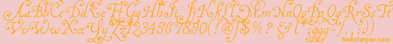 Malatnu Font – Orange Fonts on Pink Background