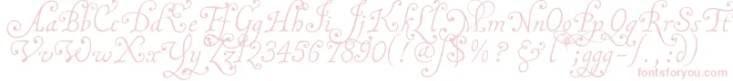 Malatnu-Schriftart – Rosa Schriften auf weißem Hintergrund