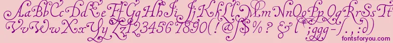 Malatnu Font – Purple Fonts on Pink Background