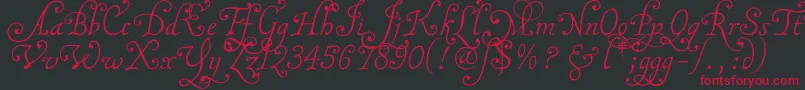 Malatnu Font – Red Fonts on Black Background