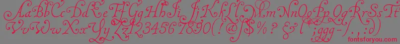 Malatnu Font – Red Fonts on Gray Background