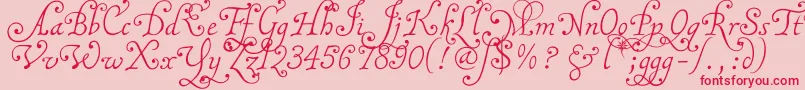 Malatnu Font – Red Fonts on Pink Background