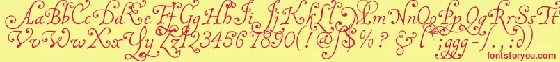 Malatnu Font – Red Fonts on Yellow Background