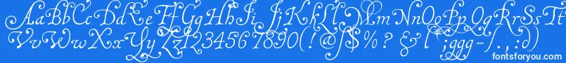 Malatnu Font – White Fonts on Blue Background