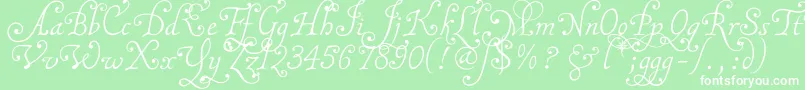 Malatnu Font – White Fonts on Green Background