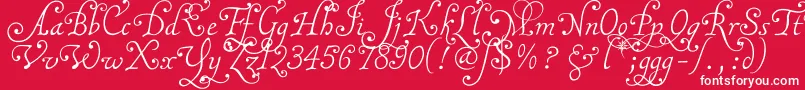 Malatnu Font – White Fonts on Red Background