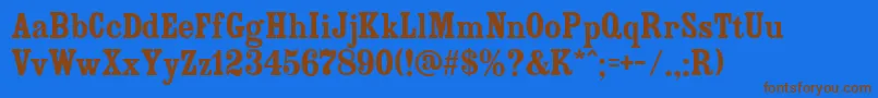 CountryWesternBlack Font – Brown Fonts on Blue Background