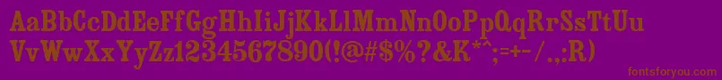 CountryWesternBlack Font – Brown Fonts on Purple Background