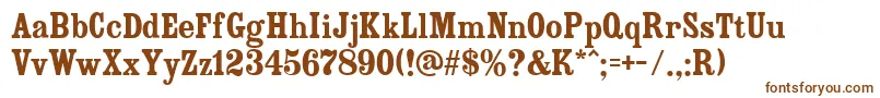 CountryWesternBlack Font – Brown Fonts on White Background